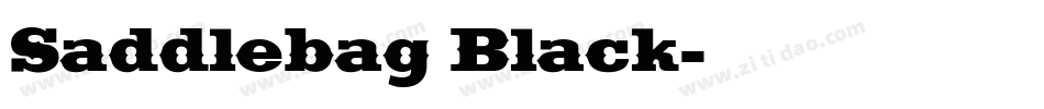 Saddlebag Black字体转换